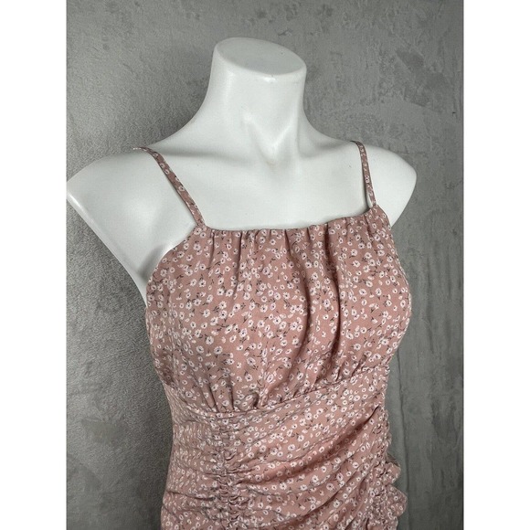 SHEIN Womens Dress SzM US 6 Adjustable Length Floral Print Spaghetti Straps - Picture 2 of 10